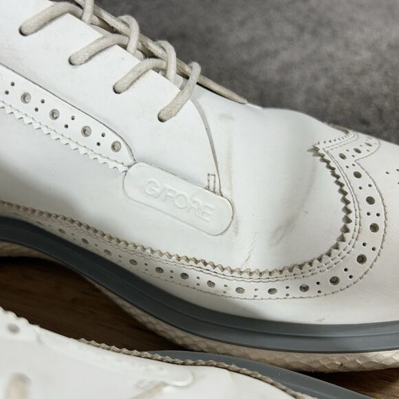 G/FORE Gallivan2r Longwing Men’s Size 12 White T.P.U. Broguing Golf Shoes Used main image 11